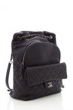 Chanel Black Lambskin CC Backpack