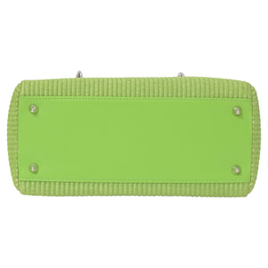 Dior Raffia Medium Lady Dior in Green Leather