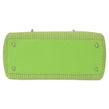 Dior Raffia Medium Lady Dior in Green Leather