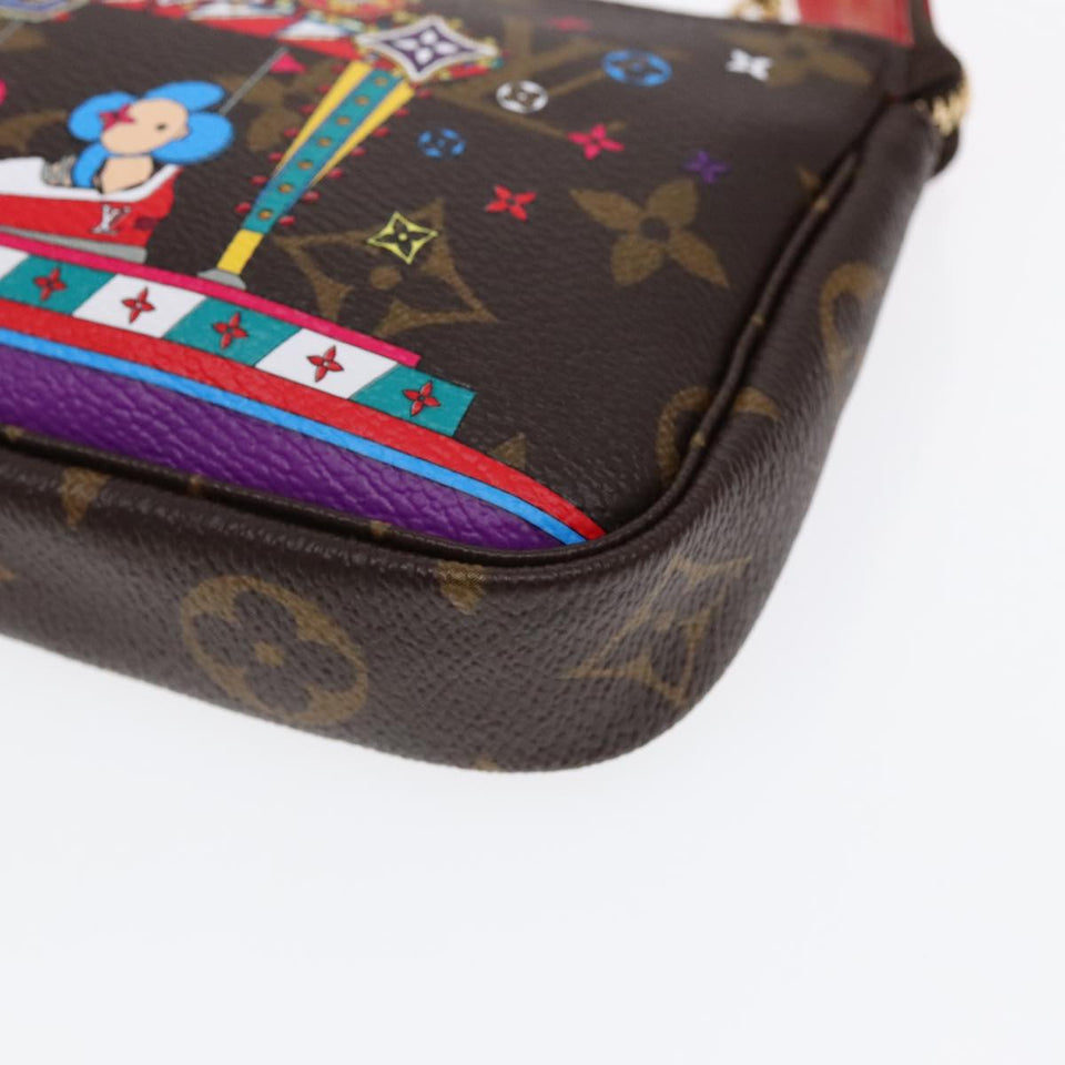 Louis Vuitton Mini Pochette Accessoires  Canvas Clutch Bag
