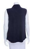 Chanel Midnight Silk Blouse SZ 40