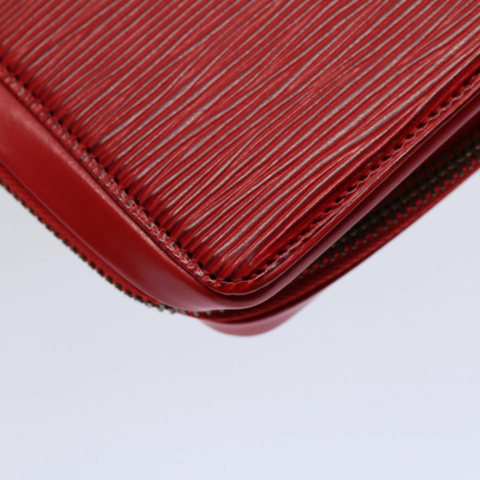LOUIS VUITTON Epi Agenda Voyage Day Planner Cover Red LV Auth 57198