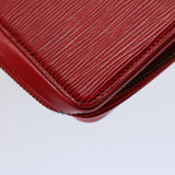 LOUIS VUITTON Epi Agenda Voyage Day Planner Cover Red LV Auth 57198