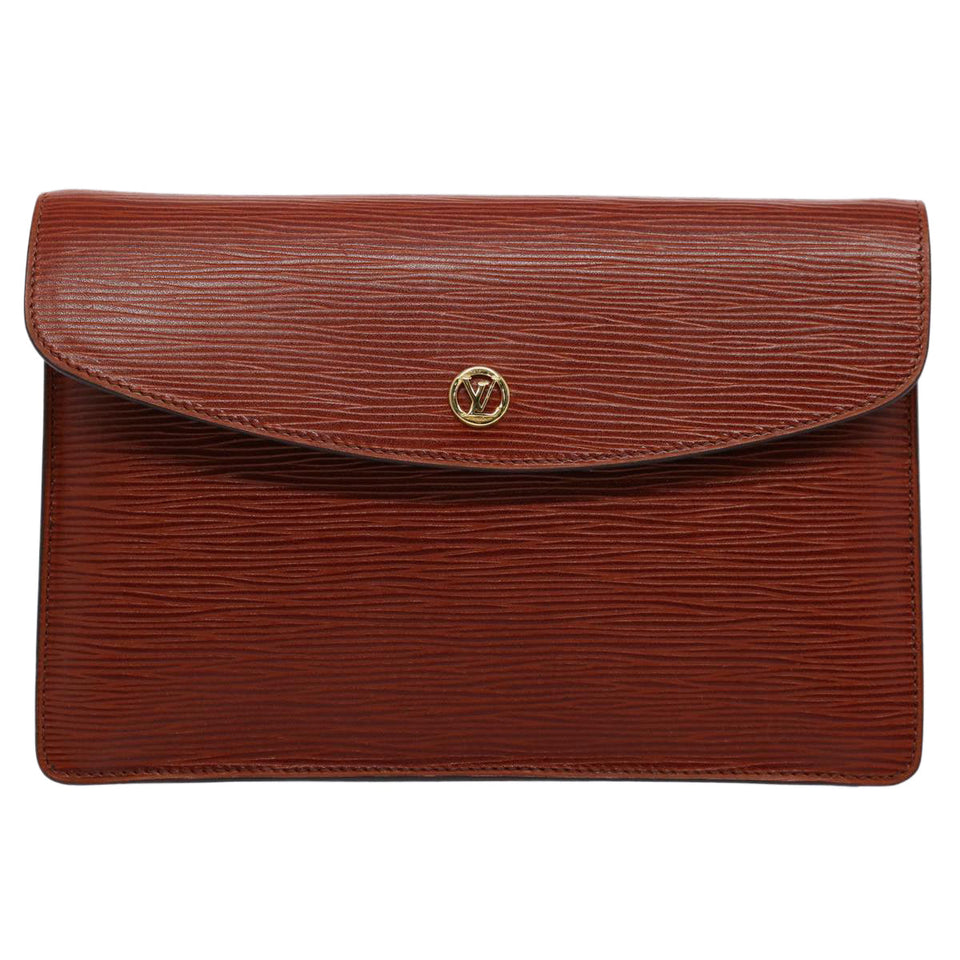 Louis Vuitton Montaigne  Leather Clutch Bag
