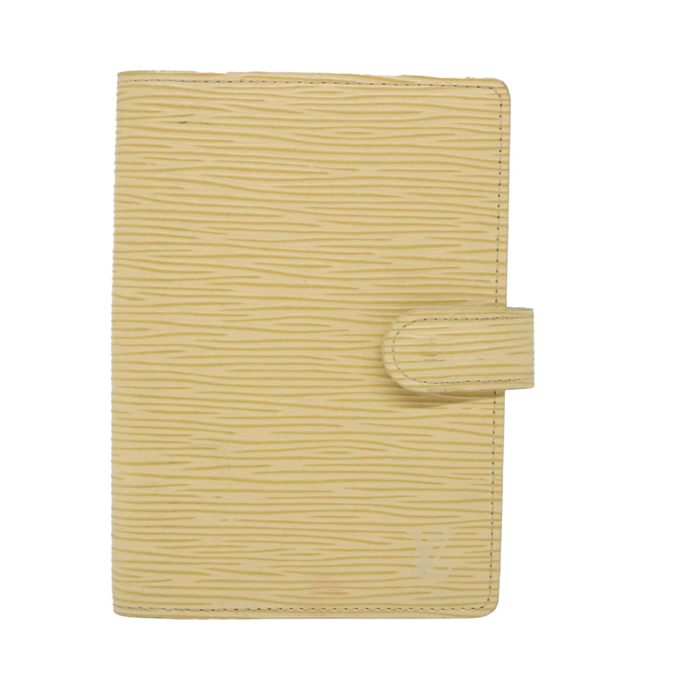 LOUIS VUITTON Epi Agenda PM Day Planner Cover White Yvoire R2005J LV Auth 58113