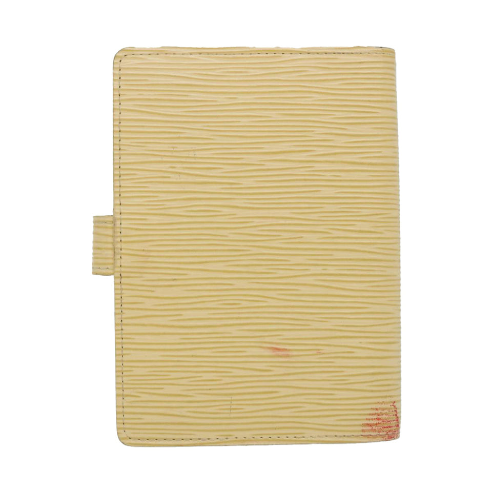 LOUIS VUITTON Epi Agenda PM Day Planner Cover White Yvoire R2005J LV Auth 58113