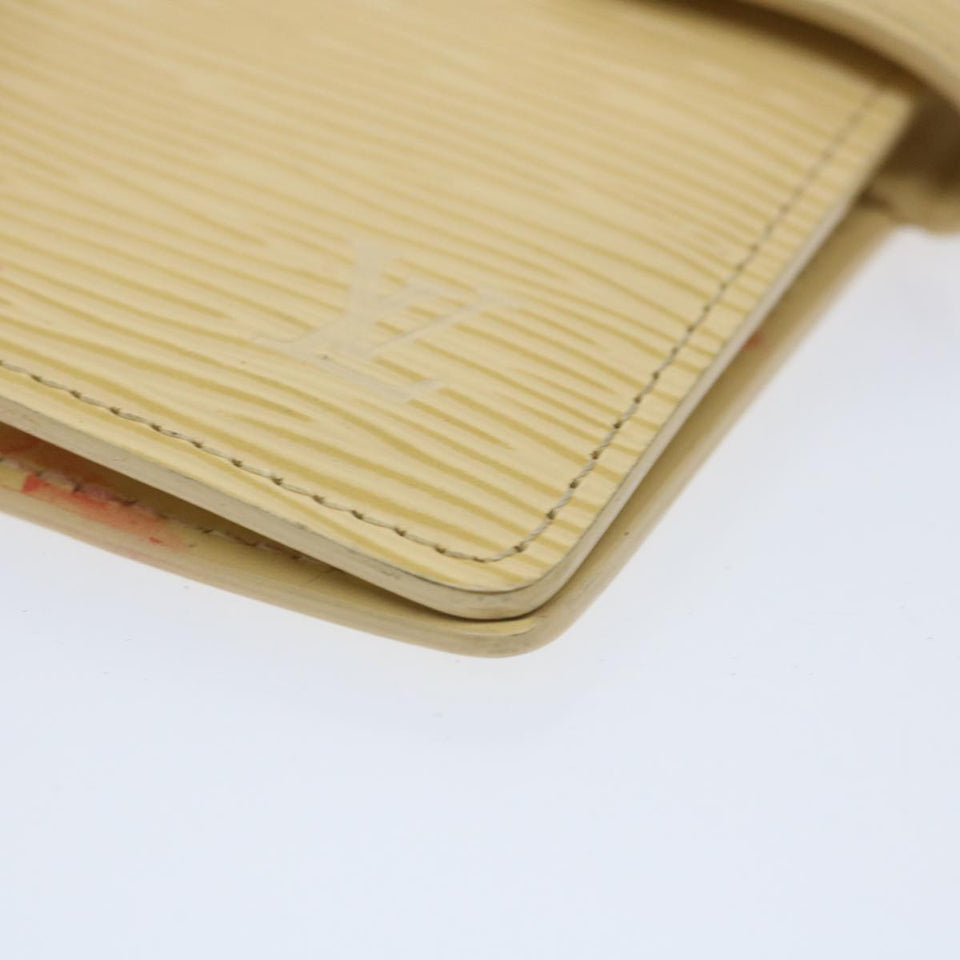 LOUIS VUITTON Epi Agenda PM Day Planner Cover White Yvoire R2005J LV Auth 58113
