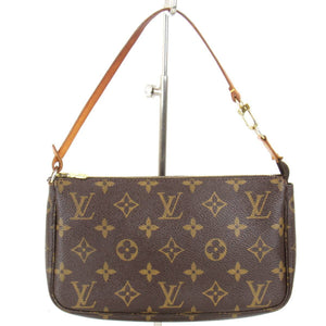 Louis Vuitton Pochette Accessoire  Canvas Clutch Bag