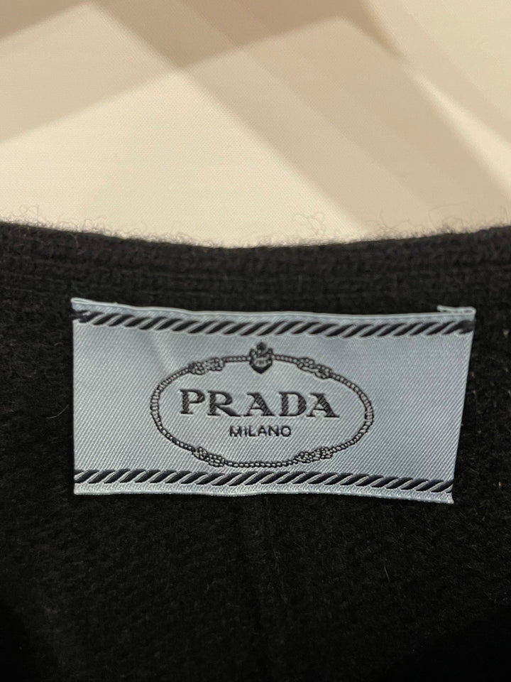 Prada Black Wool and Cashmere Crop Top Size IT 38 (UK 6)