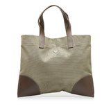 Brown Prada Canvas Tote Bag