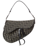Dior Beige Canvas Oblique Saddle Bag