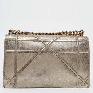 Dior Gold Leather Medium Diorama Flap Shoulder Bag