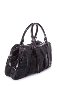 Burberry Brit KNIGHT Black Perforated Patent Duffle