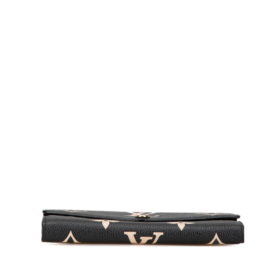 Black Louis Vuitton Bicolor Monogram Empreinte Sarah Wallet