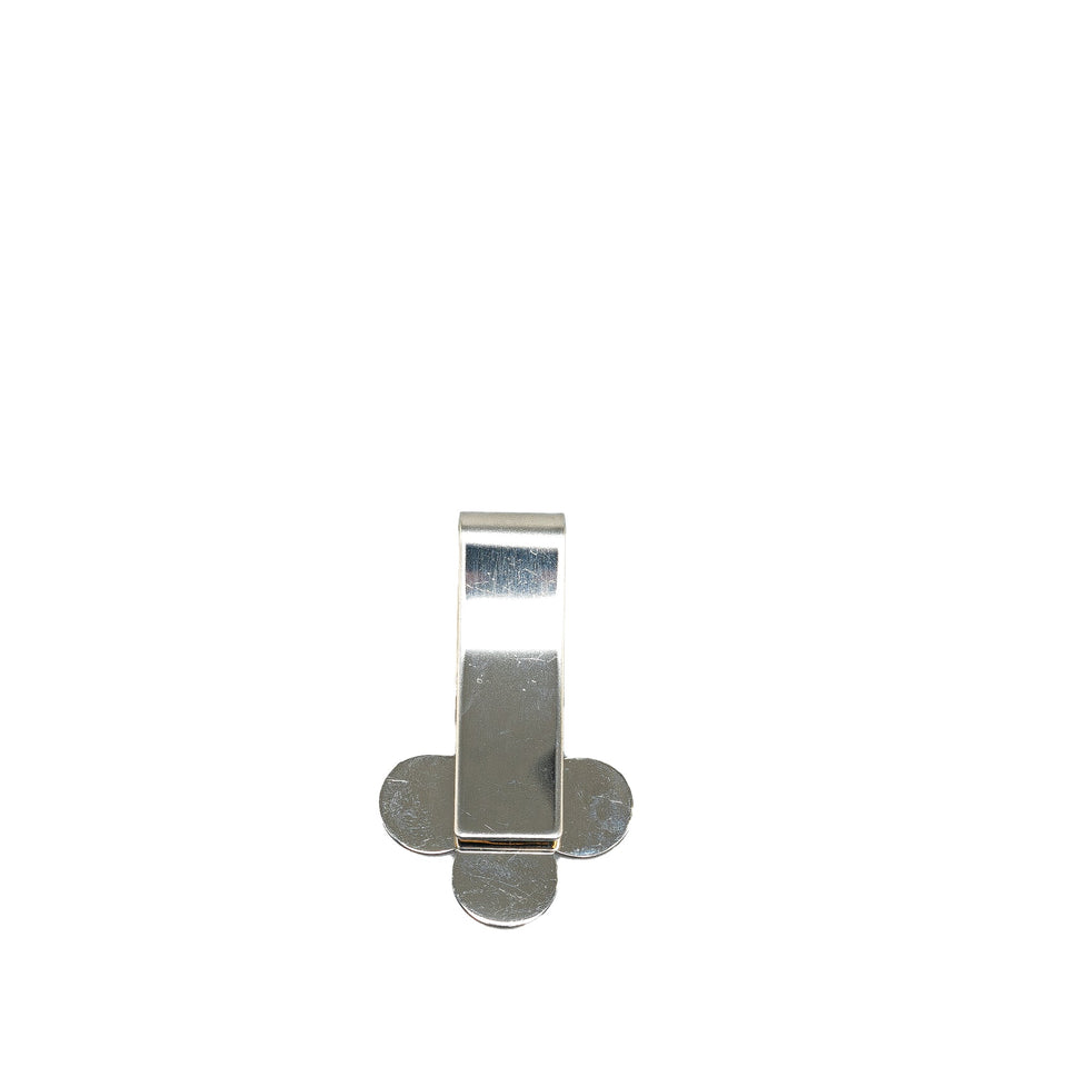 Silver Louis Vuitton Silver-Tone Fleur Money Clip