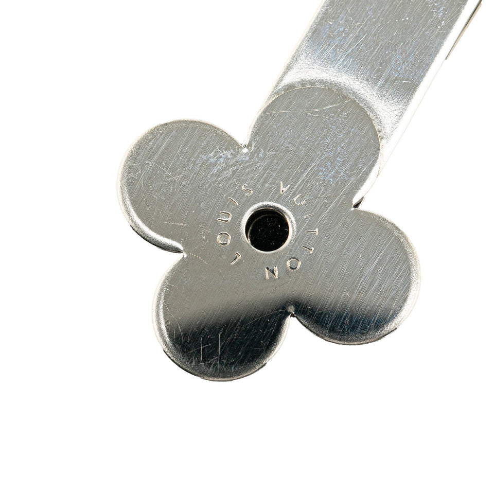 Silver Louis Vuitton Silver-Tone Fleur Money Clip