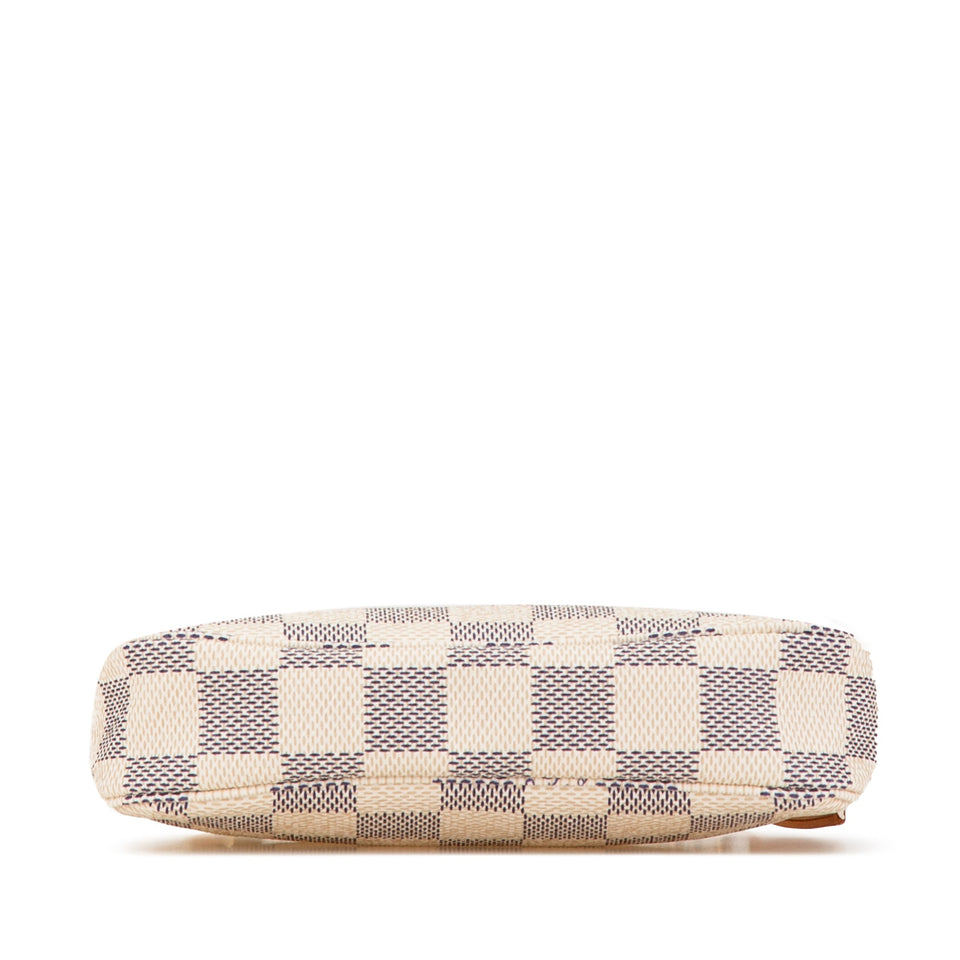 White Louis Vuitton Damier Azur Mini Pochette Accessoires Handbag