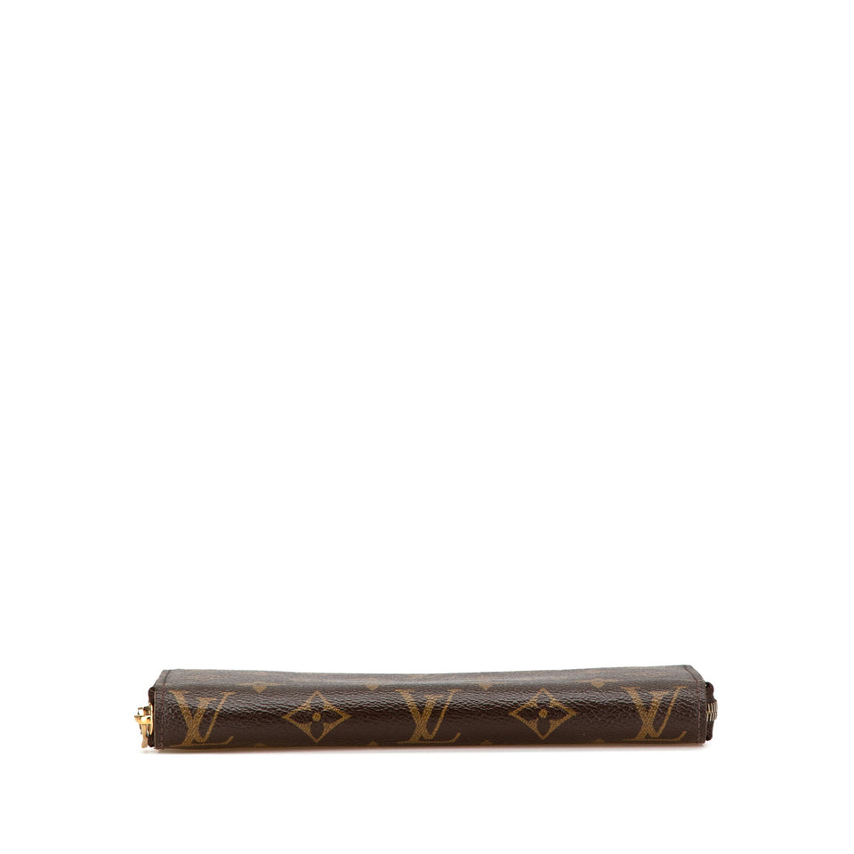 Brown Louis Vuitton Monogram Zippy Long Wallet