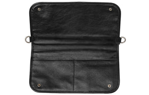 GUCCI Metallic Interlock Double G Soft Leather fanny pack Shoulder Messenger Bag Unisex / Black Classic 575837-1GZAX-1000