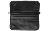 GUCCI Metallic Interlock Double G Soft Leather fanny pack Shoulder Messenger Bag Unisex / Black Classic 575837-1GZAX-1000