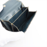 Dior Trotter Saddle Canvas Compact Wallet Navy Blue