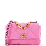 CHANEL 19 Flap Bag Quilted Denim Medium