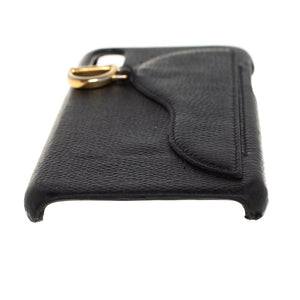 Dior Black Leather Saddle Iphone X Case