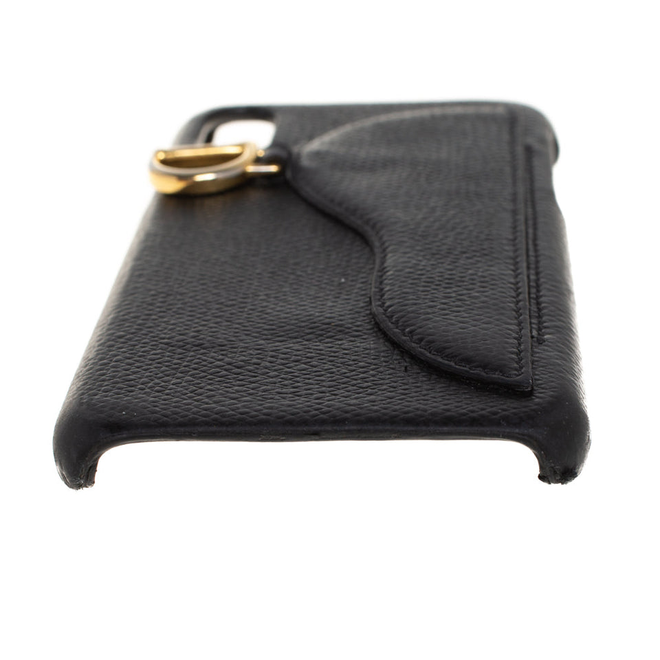Dior Black Leather Saddle Iphone X Case