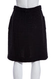Chanel Black Tweed Skirt SZ 38