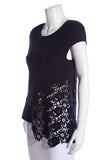 Chanel Navy & Black Lace Top SZ 42