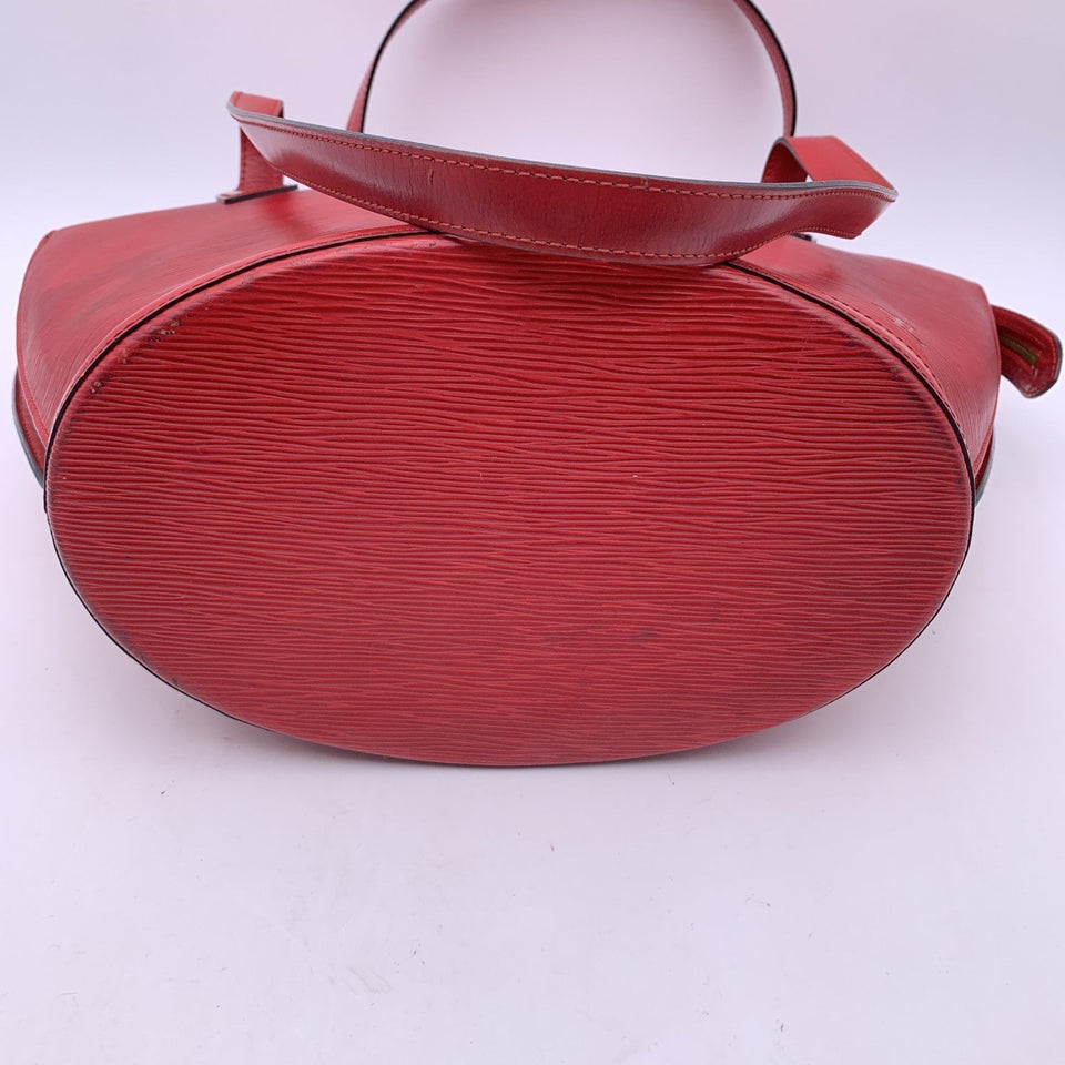 LOUIS VUITTON Vintage Epi Red Leather Saint Jacques Gm Tote Bag