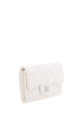 Chanel White Quilted Card Holder NWT