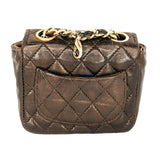 Chanel Vintage Brown Quilted Micro Belt Bag