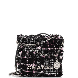 CHANEL 22 Chain Hobo Quilted Tweed Mini