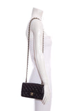 Chanel Black Single Flap 2022  Mini Lamb Leather Handbag
