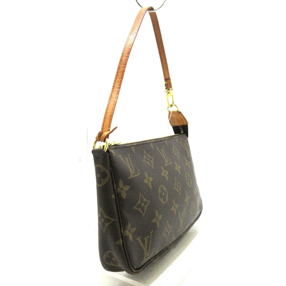 Louis Vuitton Pochette Accessoire  Canvas Clutch Bag