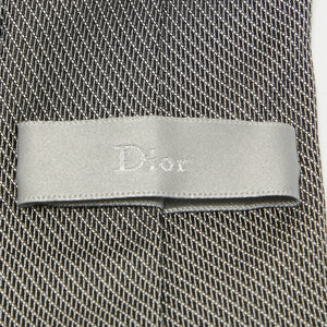 Dior Homme Grey Patterned Silk Classic Tie