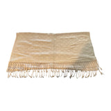 Louis Vuitton Beige Damier & LV Logo Cotton Scarf
