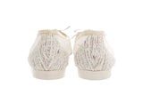 Chanel Cream Lace & Tweed Flats SZ 37
