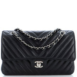 CHANEL Classic Double Flap Bag Chevron Lambskin Medium