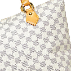 Louis Vuitton Damière Azur Salée PM Handbag N51186 White PVC Leather  Louis Vuitton