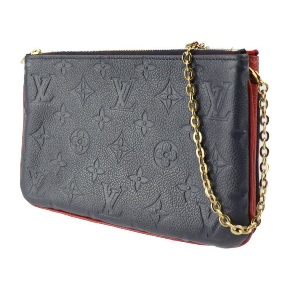 Louis Vuitton Pochette Double Zip  Canvas Clutch Bag