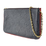 Louis Vuitton Pochette Double Zip  Canvas Clutch Bag