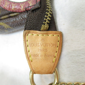 Louis Vuitton Mini Pochette Accessoires  Canvas Clutch Bag