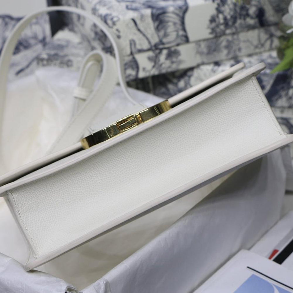 Christian Dior 30 MONTAIGNE BAG Latte Box Calfskin