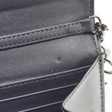Dior Metallic Patent Leather Micro Cannage Croisiere Wallet On Chain