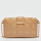 Dior Beige Cannage Patent Leather Miss Dior Promenade Chain Pouch