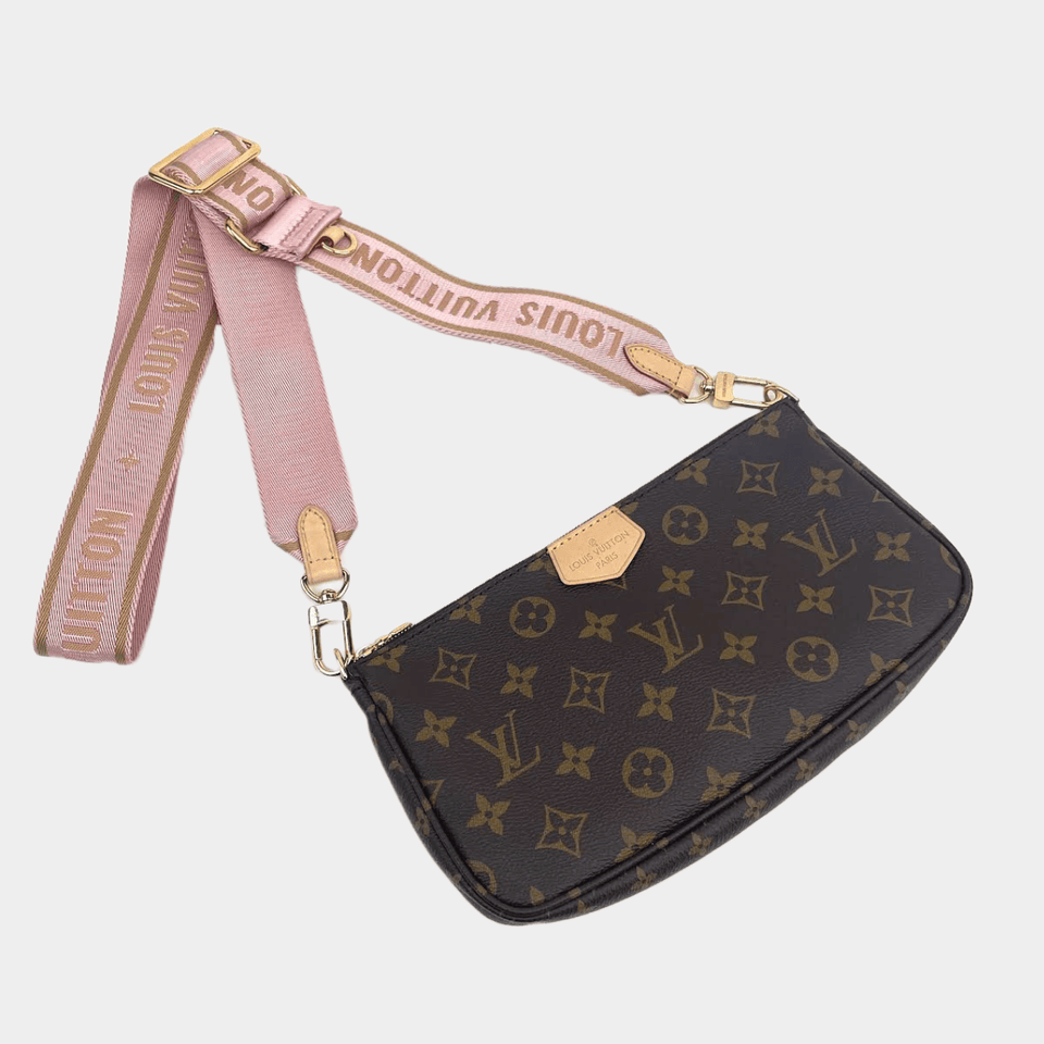 LOUIS VUITTON Pouchette w/Canvas Strap