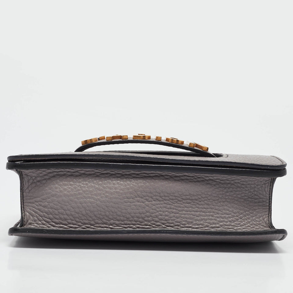 Dior Grey Leather Medium J'adior Flap Shoulder Bag