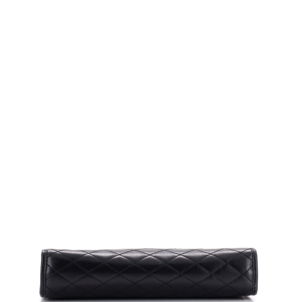 Victoire Chain Clutch Quilted Leather